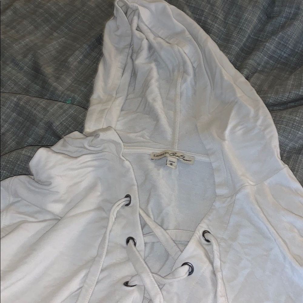 express lace up hoodie